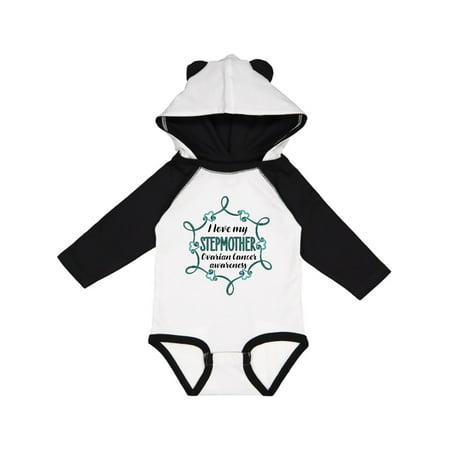 

Inktastic I Love My Stepmother Ovarian Cancer Awareness Gift Baby Boy or Baby Girl Long Sleeve Bodysuit