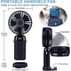 thumbnail image 2 of Portable Handheld Fan with Digital Display (Blue), 2 of 5