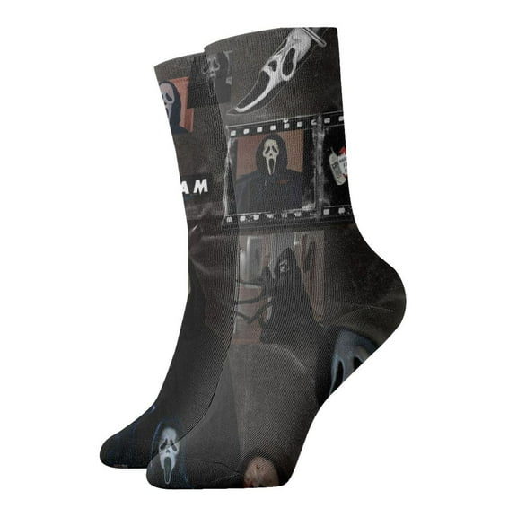 Scream Ghostface Socks Casual Thick Warm Socks Soft Elastic Tube Socks All Season