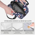 thumbnail image 3 of Uemuo Daisy Flowers Printed Lunch Bag Lunch Box Reusable Insulated Lunch Tote Bag, Leakproof Thermal Cooler Sack Food Handbags Case High Capacity, 3 of 5