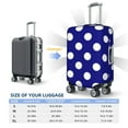 thumbnail image 4 of Naloa Navy And White Polka Dot Elastic Suitcase Protector, Travel Suitcase Protector Cover Fits 18-32in Suitcase(No luggage included)-Large, 4 of 7