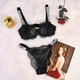 thumbnail image 3 of Victoria's Secret Rhinestone Conjunto De Lencería Rosa Cómodo Push-up Sujetador Bragas 2 Piezas Sexy Panty Setpangjing, 3 of 4