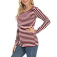 thumbnail image 5 of CKpwisy Womens Long Sleeve Nursing Tops Breastfeeding Blouses Shirts Summer Nursing Tee Shirts Double Layer Summer Pregnancy Clothes, 5 of 6