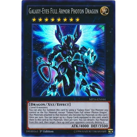 Yu-Gi-Oh - Galaxy-Eyes Full Armor Photon Dragon MP16-EN044 - Mega Pack 2016 - 1st Edition - Super Rare