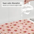thumbnail image 5 of Sikiie Strawberries Dish Drying Mat, Kitchen Counter Mat, Self Drying Mat for Kitchen Counter Dish Drying Pad ,for Dishes, Utensils, Pots and Pans（24" x 18"）, 5 of 7