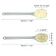 thumbnail image 4 of Unique Bargains 1 Pc  Long Handle Bath Brush Back Scrubber for Bath for Shower 4.33"x2.56" Gray, 4 of 6