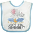 thumbnail image 3 of Inktastic Will You Be My Godmother? Boys or Girls Baby Bib, 3 of 4