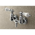 thumbnail image 2 of Kingston Brass AE36T1 Aqua Vintage 3-3/8 Inch Wall Mount Tub Faucet, Polished Chrome, 2 of 4