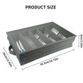 thumbnail image 4 of Caja de almacenamiento de cubiertos con compartimentos ajustables - Baúl para utensilios de vajilla con asas de transporte - Protege y organiza, 4 of 5