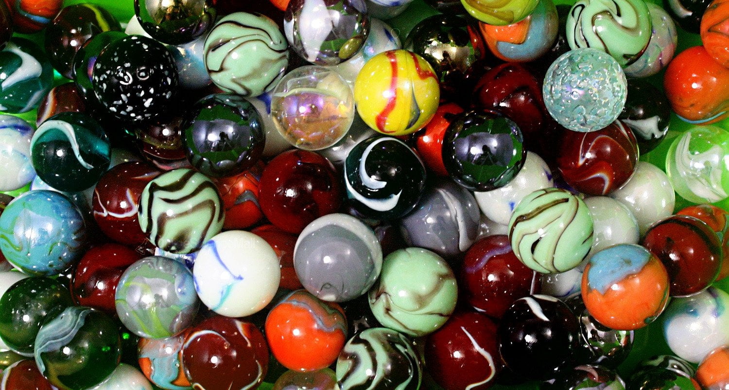 125 Count Bulk Assorted Premium 1 Inch Shooter Glass Mega Marbles