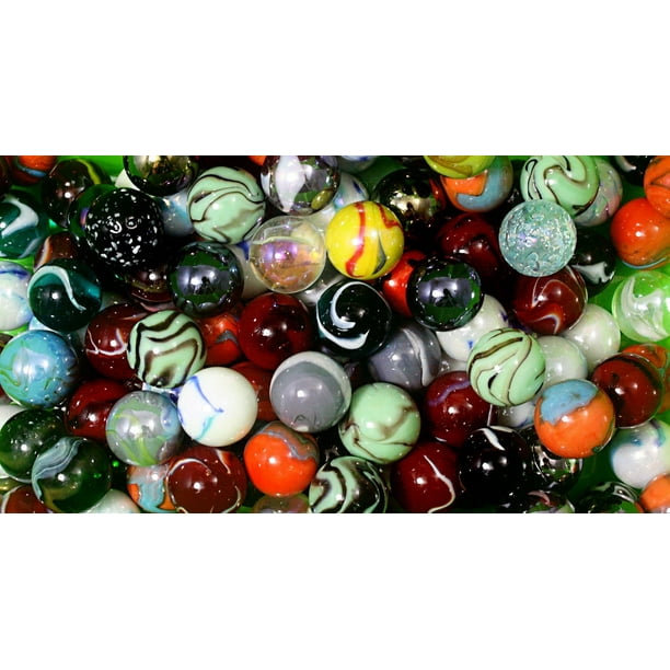 125 Count Bulk Assorted Premium 1 Inch Shooter Glass Mega Marbles