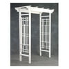 Greenstone White Wedding 7 ft. Wood Garden Pergola Arbor