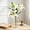 White, variant on ZZkhGO 2 Pack Artificial Lily Flowers, Lifelike Silk Cloth Realistic Fake Lilies, No Maintenance Faux Flower Arrangement for Home Wedding Party Decor, White