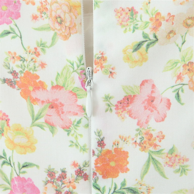 ★2024SS新作★WITHOUTSUMMER★Floral lace sleeveless 2024 New Launch Lace Decoration Flower Print Slip Dress