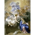 thumbnail image 2 of Odazzi, Giovanni 12x14 White Modern Wood Framed Museum Art Print Titled - The Annunciation, 2 of 4