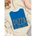 thumbnail image 3 of "Pizza Is My Bae" Funny Food Quote Women Royal Blue T-Shirt, Female Large, 3 of 4