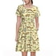 thumbnail image 1 of Balery Cartoon Dinosaurs Vestidos sueltos de manga corta para mujer, vestidos de verano 2025, vestidos casuales de corte A con vuelo., 1 of 6