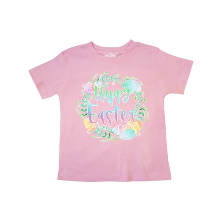 

Inktastic Happy Easter Pastel Egg Wreath with Laurels Gift Toddler Boy or Toddler Girl T-Shirt