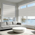 thumbnail image 3 of ZimJAHO No Drill Roman Shades – Top Down Bottom Up, Cordless Blackout Blinds for Bedroom, UV Blocking, Easy Install, Linen Ivory, 27"Wx48"H, 3 of 11
