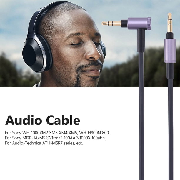 Cable De Audio Audífonos Cable de audio auxiliar de 1,5 m y 3,5 mm para Sony WH-1000XM5 XM4 XM3/WH-H900N H800 (estándar)