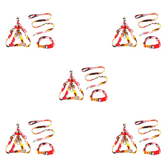 Greeniant 3 Unids/Kit Correa Aleación De Zinc Arnés Ajustable Reutilizable Lavable Casa Animal Accesorios Rojo S 1x120cm Type2 NO2