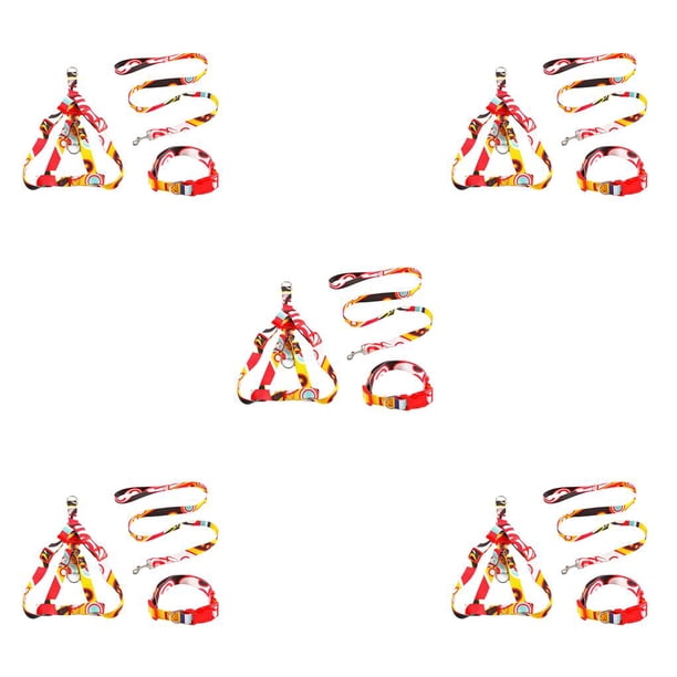 Greeniant 3 Unids/Kit Correa Aleación De Zinc Arnés Ajustable Reutilizable Lavable Casa Animal Accesorios Rojo S 1x120cm Type2 NO2