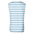 thumbnail image 4 of Mens Tank Top Summer Sleeveless Striped T Shirts Crewneck Athletic Casual Loose Workout Athletic Breathable Vests Light Blue XL, 4 of 4