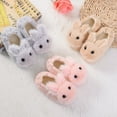thumbnail image 5 of Toddler Slippers Boys Girls Cute Animal Bunny Rabbit House Shoes Fuzzy Plush Non Slip Kids Indoor Shoes, 5 of 6