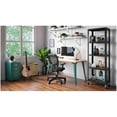 thumbnail image 6 of Pemberly Row 24x48 Mid Century Modern Metal Desk - Teal / Platinum Oak, 6 of 6