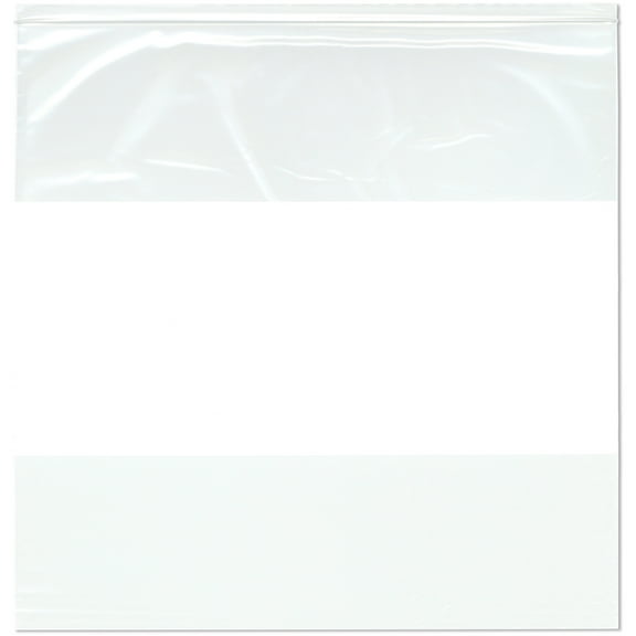 Plymor 24" x 24" (Pack of 50), 2 Mil White-Block Zipper Reclosable Plastic Bags