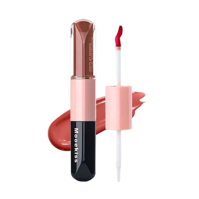 Mirror Lip Glaze Glaze Double Head Lip Gloss Cosmetic Makeup Mirror Lasting