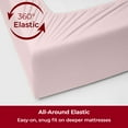 thumbnail image 4 of Mellanni Sheet Set Brushed Microfiber, Extra Deep Pocket, 3 Piece Twin XL, Blush Pink, 4 of 8