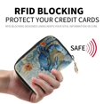 thumbnail image 2 of PU Leather Zipper Card Case Credit Card Holder Small Wallets Blue Crab and Shells, 2 of 7