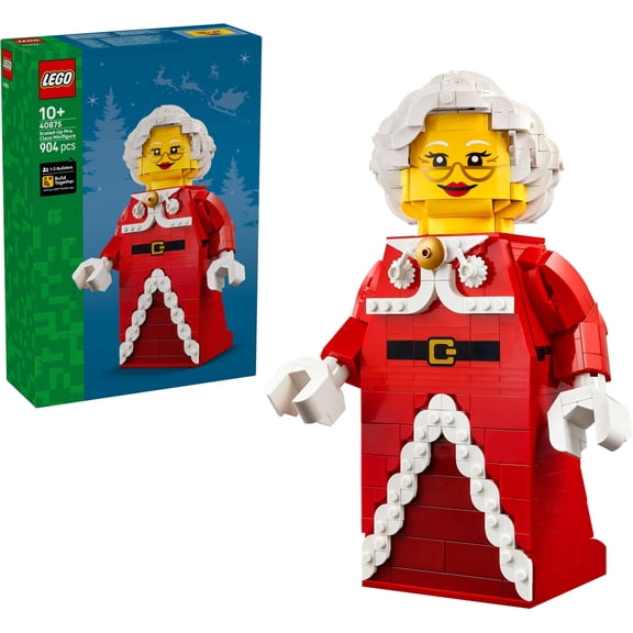 LEGO Up-Scaled Mrs. Claus Minifigure Set #40875 – Collectible Oversized Christmas Display Figure for Kids & Adults, Festive Holiday Gift Idea