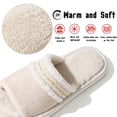 thumbnail image 4 of BERANMEY Open Toe Slippers for Womens Mens Cozy Women's Slippers Non-Slip Indoor Fuzzy Slip on Embroidered House Slippers for Bedroom & Living Room, 4 of 9