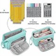 thumbnail image 2 of School Pencil Case Large Capacity Pencil Case School Pencil Bag Makeup Bag for Girls Boys Students, Blue, 2 of 5