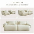 thumbnail image 4 of Cloud Boneless Couch - Modern Fluffy Sofa with 33D High Density Foam, Beige & White, 2-Seater - Perfect for Small Spaces & Easy Setup, 4 of 9