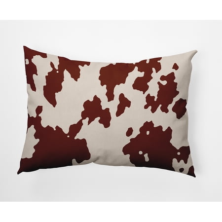Simply Daisy 14 x 20 Moo Print Decorative Throw Pillow Oak