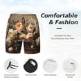 thumbnail image 3 of Balery Vintage Peonies Rustic Charm Bañador para hombre, shorts de playa de secado rápido con entrepierna y forro de compresión-Large, 3 of 6