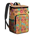 thumbnail image 1 of Pastel Donut Pattern Backpack Cooler, Leakproof Lunch Bag for Outdoor Activities and Picnic Use, 1 of 5