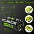 thumbnail image 4 of 2 Pack 8.0Ah 40V Battery Replacement for Ryobi 40V Battery Compatible with Ryobi Battery 40V Fits for Ryobi Battery OP4015 OP4026 OP40201 OP40261 OP4030 OP4040 OP40401 OP4050 Rechargeable Lithium Ion, 4 of 8