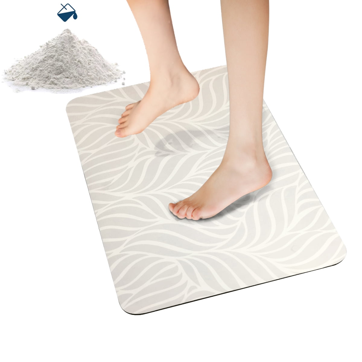 MatXwell Soft Diatomaceous Earth Bath Mat, Water Absorbent Fast Drying