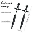 thumbnail image 2 of VNOX Sword Earrings for Men Women, Stainless Steel Gothic Dagger Celtic Knot Irish Studs Earrings, Cool Punk Hip Pop Cubic Zirconia Dangle Goth Screw Spike Earring Jewelry, 2 of 5