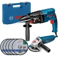 thumbnail image 1 of Rotomartillo Bosch 800w Sds Plus + Miniesmeril 800w+ Discos azul acero Estándar, 1 of 10