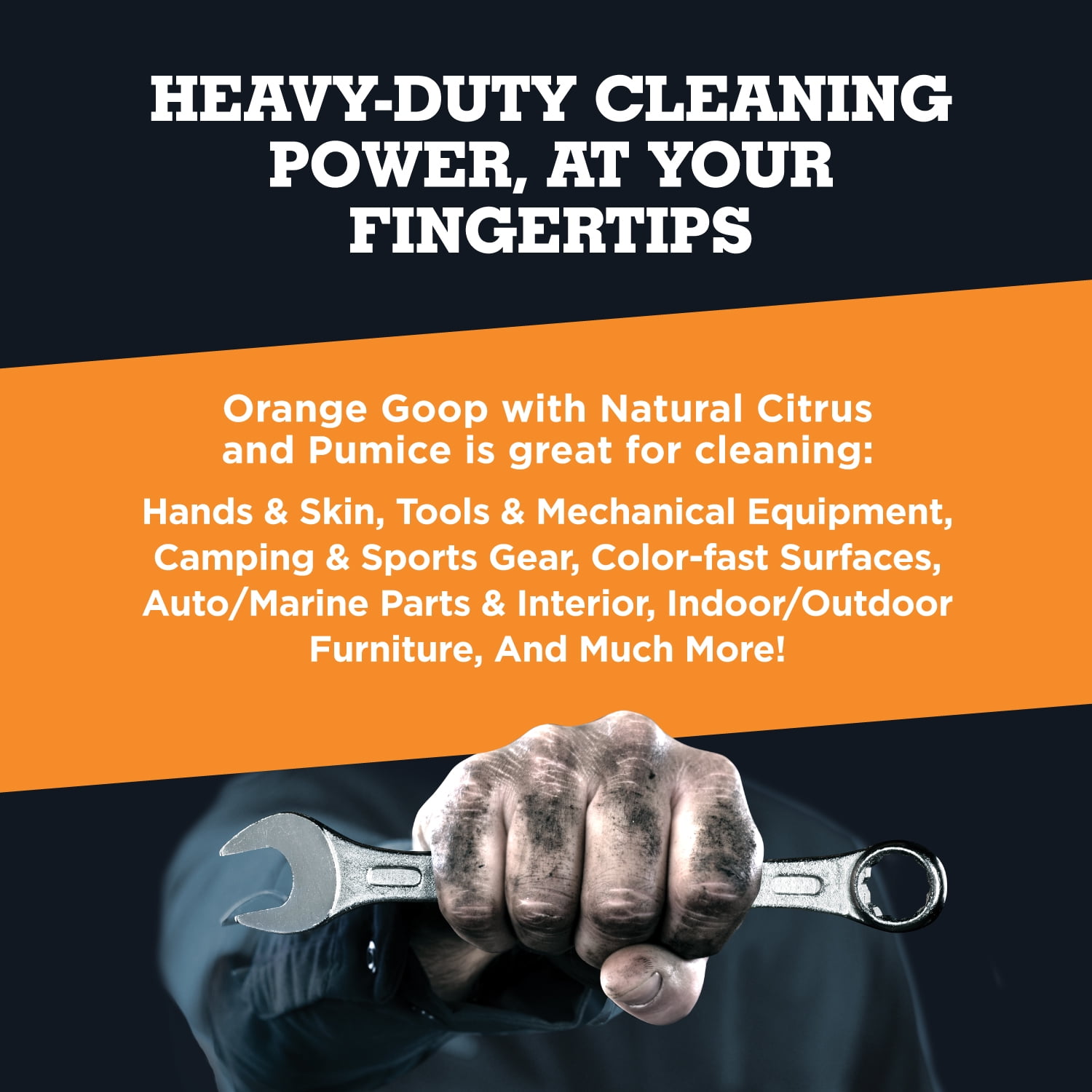 GOOP Orange Liquid with Pumice Multi-Purpose Waterless Hand Cleaner - 1 Gallon Pump Bottle