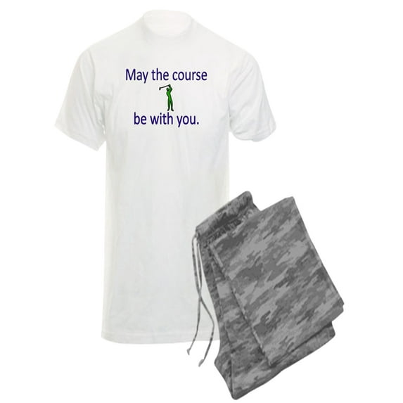 CafePress - May The Course Be With You GOLF Pajamas - Men's Light Pajamas