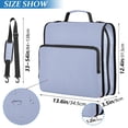 thumbnail image 3 of Haosy 3 Ring Zipper Binder with Shoulder Strap Waterproof Trapper Keeper 2 Inch D-Ring 500 Sheets Capacity, Pastel Blue, 3 of 8