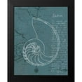 thumbnail image 2 of Fabiano, Marco 12x14 Black Modern Framed Museum Art Print Titled - Coastal Blueprint V Dark, 2 of 5
