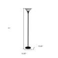 thumbnail image 5 of HomeRoots 526239 71 in. Black Torchiere Floor Lamp with Black Frosted Glass Dome Shade, 5 of 5