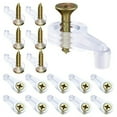 thumbnail image 5 of Glass Door Retainer Clips Plastic Mirror Clips &Screws For Cabinet Door Craft, 5 of 5